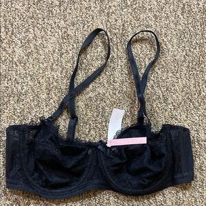 IMOGEN PRETTY SECRET Multiway Strapless Elegant Black Lace Bra Size US 38C New